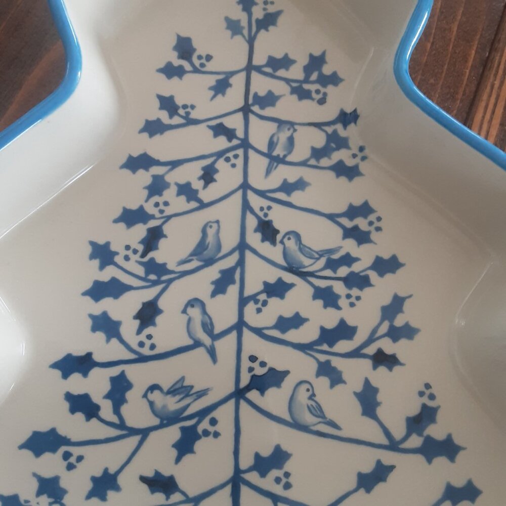 Creative CO-OP Christmas Tree Shaped Serving Platter Dish - Picture 3 of 4